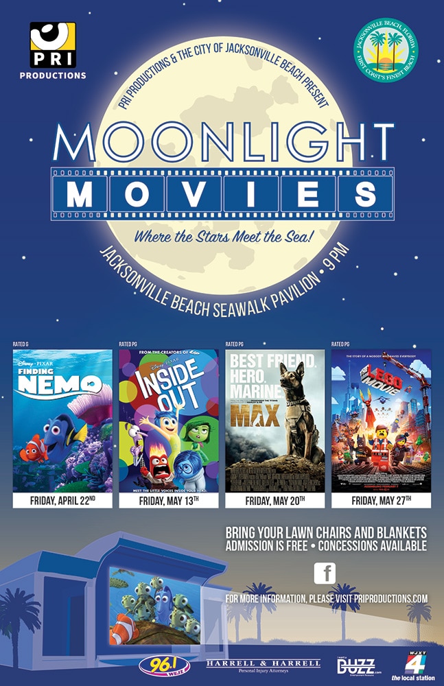 Moonlight Movies at the Jacksonville Beach Seawalk Pavilion Harrell